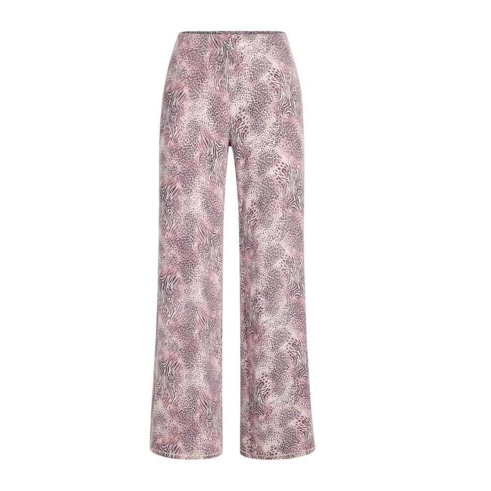 NWT Skims Sleep Straight Leg Pant – Bloom Mini Multi Animal SIZE XL $54